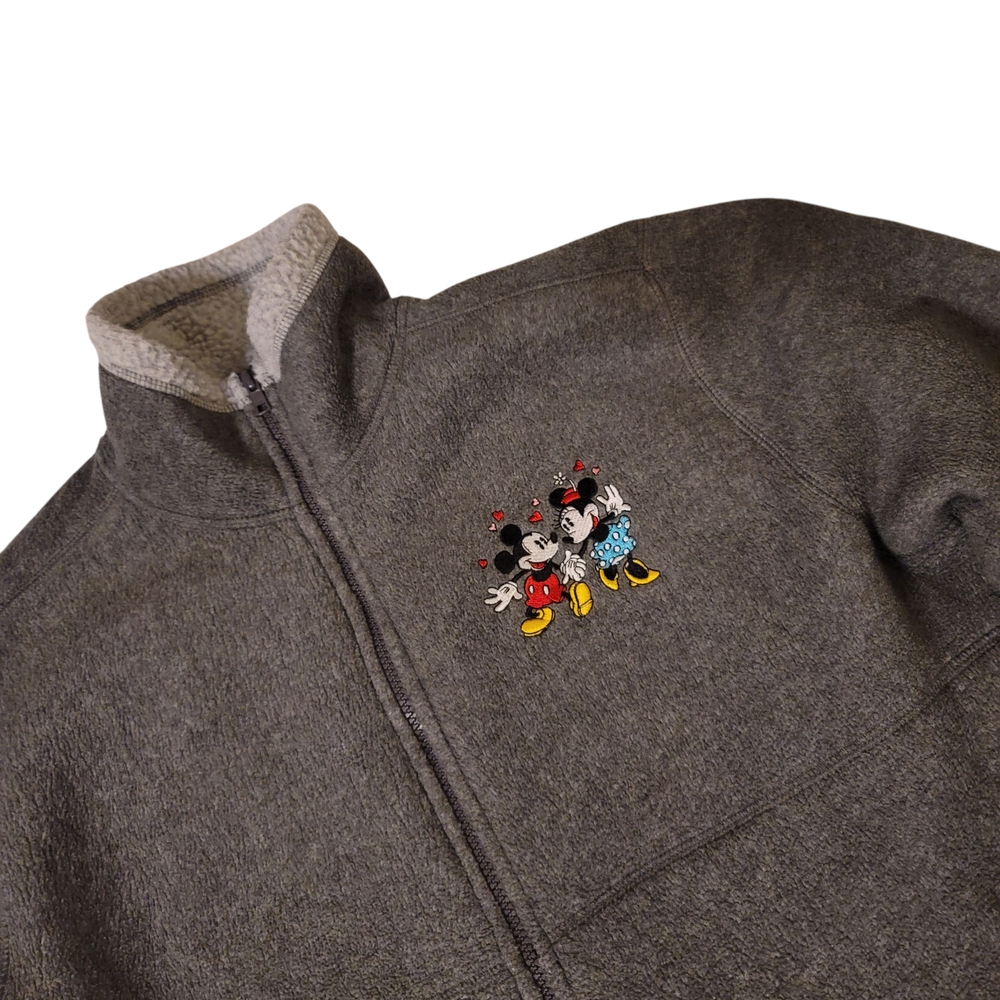 DISNEYLAND RESORT Womens Gray Fleece Jacket with Embroidered Characters SIZE (L) - Picture 4 of 8